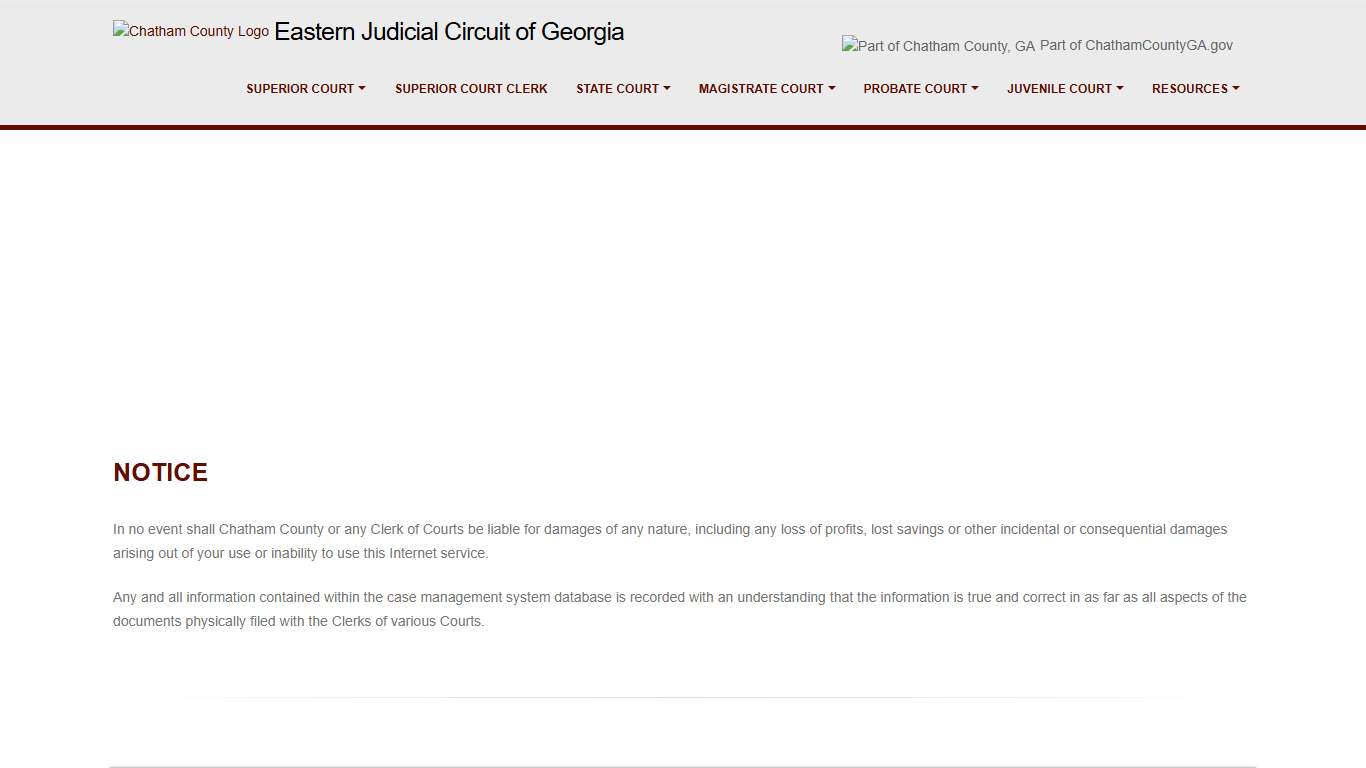 Chatham County, GA - Court System - Home Page
