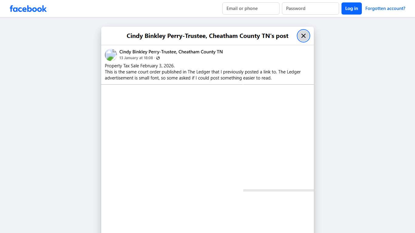 Property... - Cindy Binkley Perry-Trustee, Cheatham County TN Facebook